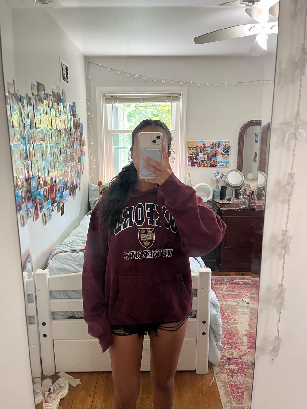 Oxford University Maroon Hooded Sweatshirt - Picture 2 of 2